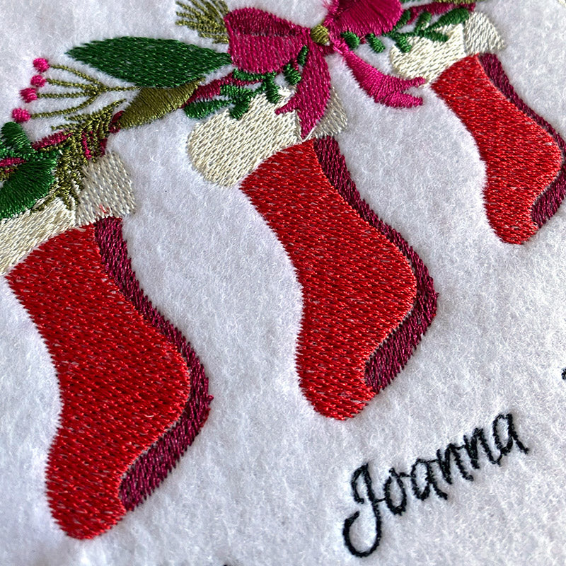 Personalised Christmas stocking picture - 20cm frame